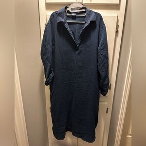 Rip skirt Hawaii travel dress navy